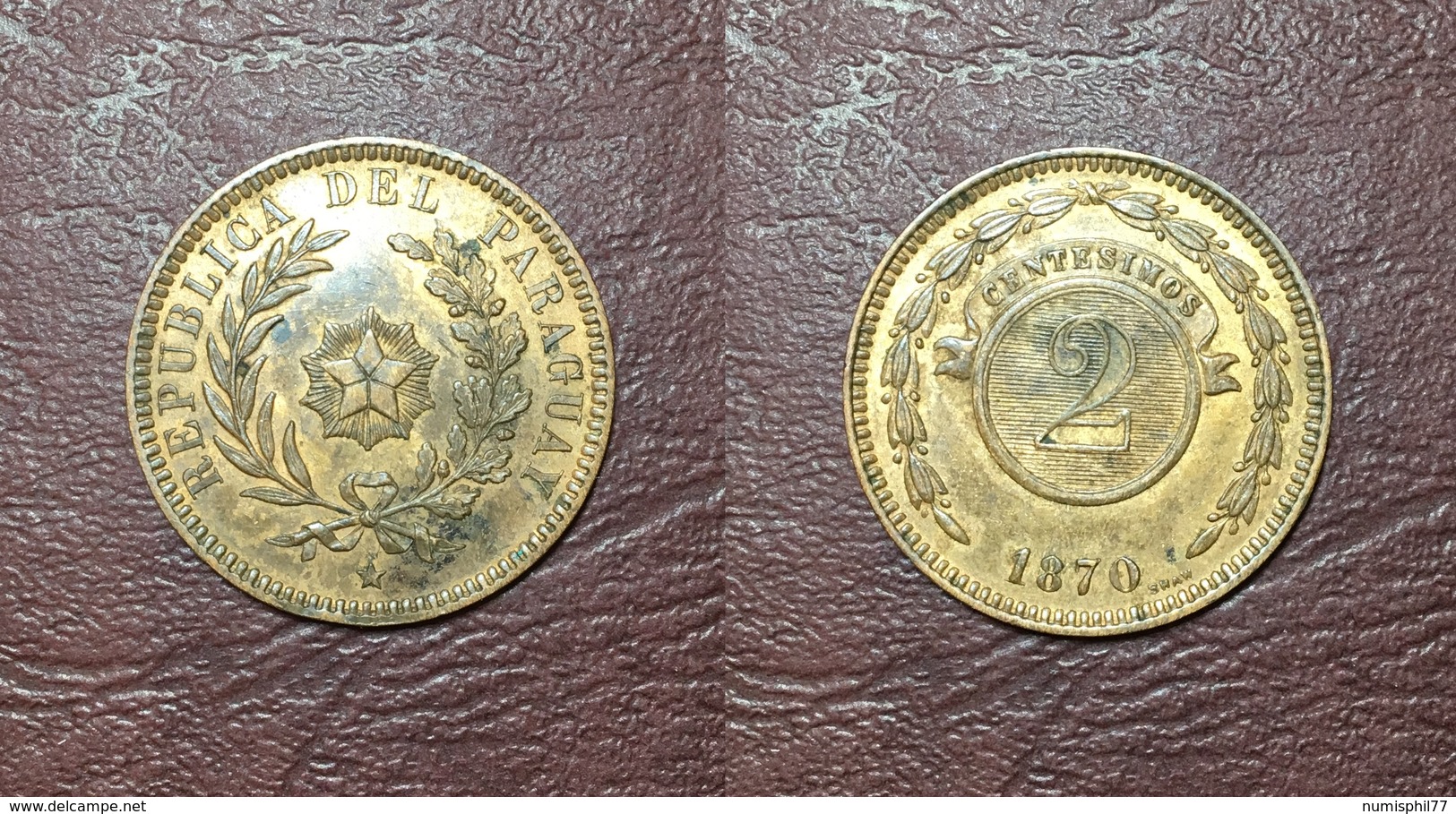 PARAGUAY - 2 CENTESIMOS 1870 - Paraguay