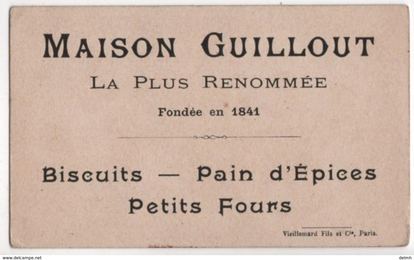 CHROMO Maison GUILLOUT Biscuits Pain D'Epices Peintre - Other & Unclassified