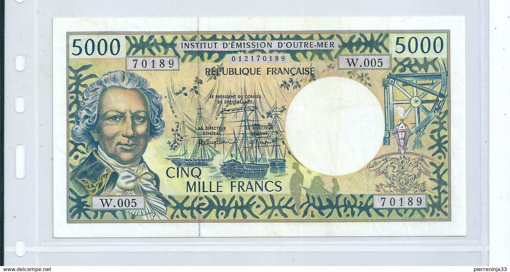 Billet  Caisse Centrale De La France D'Outre-Mer , 5000 F - Autres & Non Classés