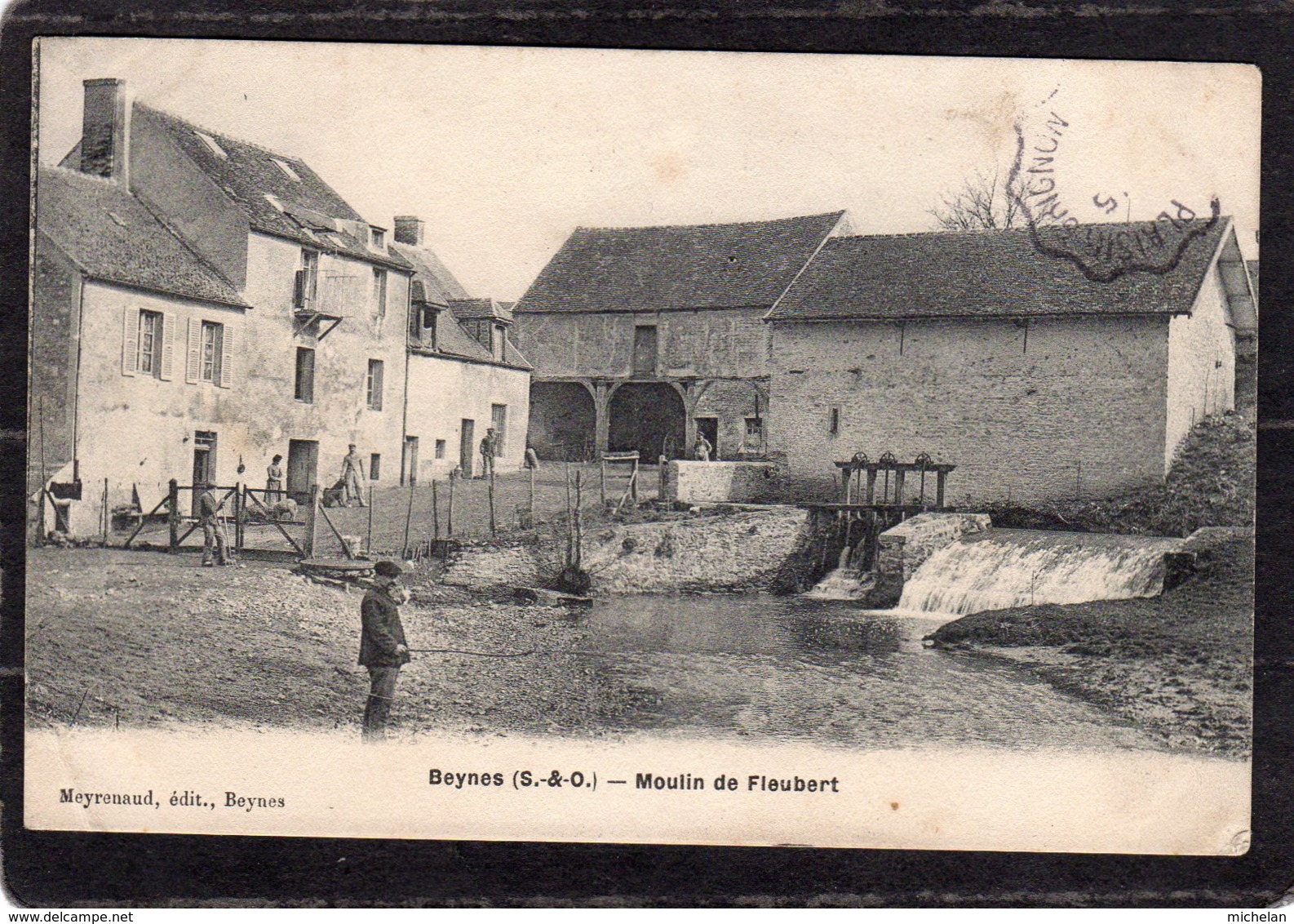 CPA   78   BEYNES---MOULIN DE FLEUBERT---" PECHEUR " - Beynes