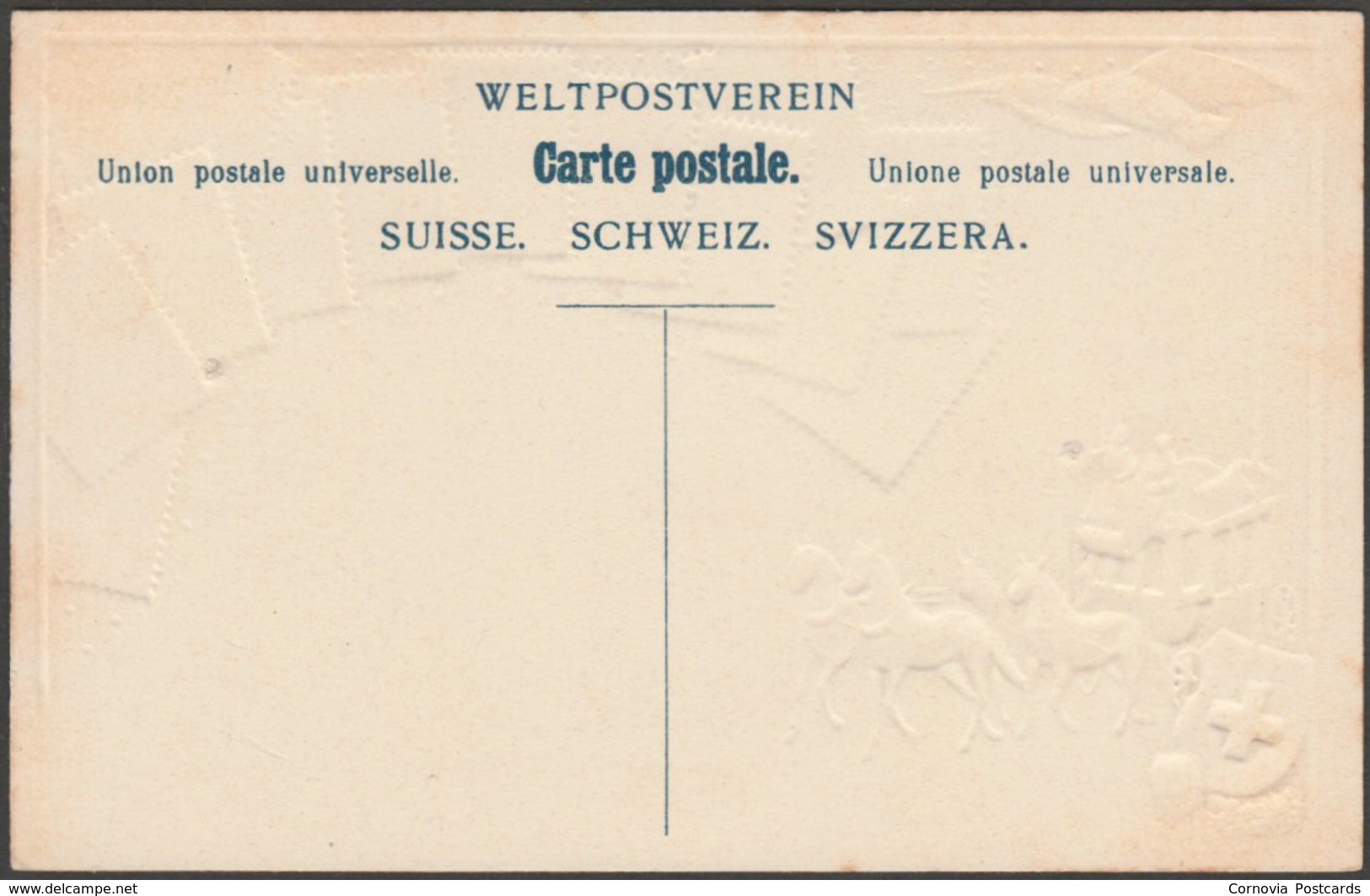 Dreizehn Verschiedene Schweiz Helvetia Briefmarken, C.1905 - Ottmar Zieher AK - Stamps (pictures)