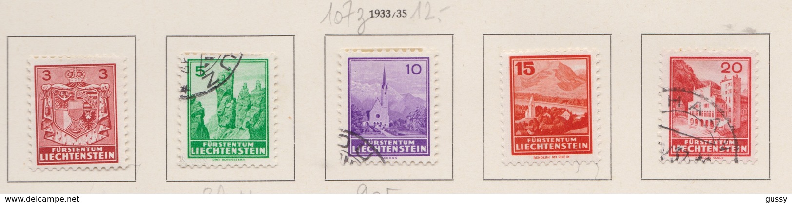 LIECHTENSTEIN 1933-35:   Timbres Neufs* Ou Oblitérés,    TTB - Verzamelingen