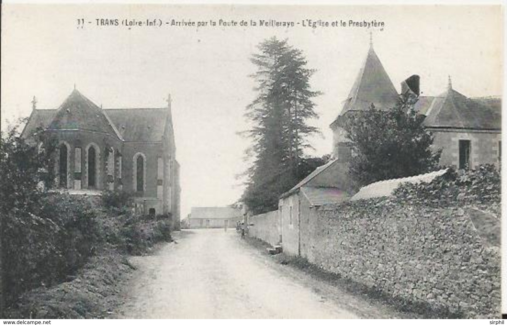 Carte Postale Ancienne De Trans Sur Erdre Arrivée Par La Route De La Meilleraye - Autres & Non Classés