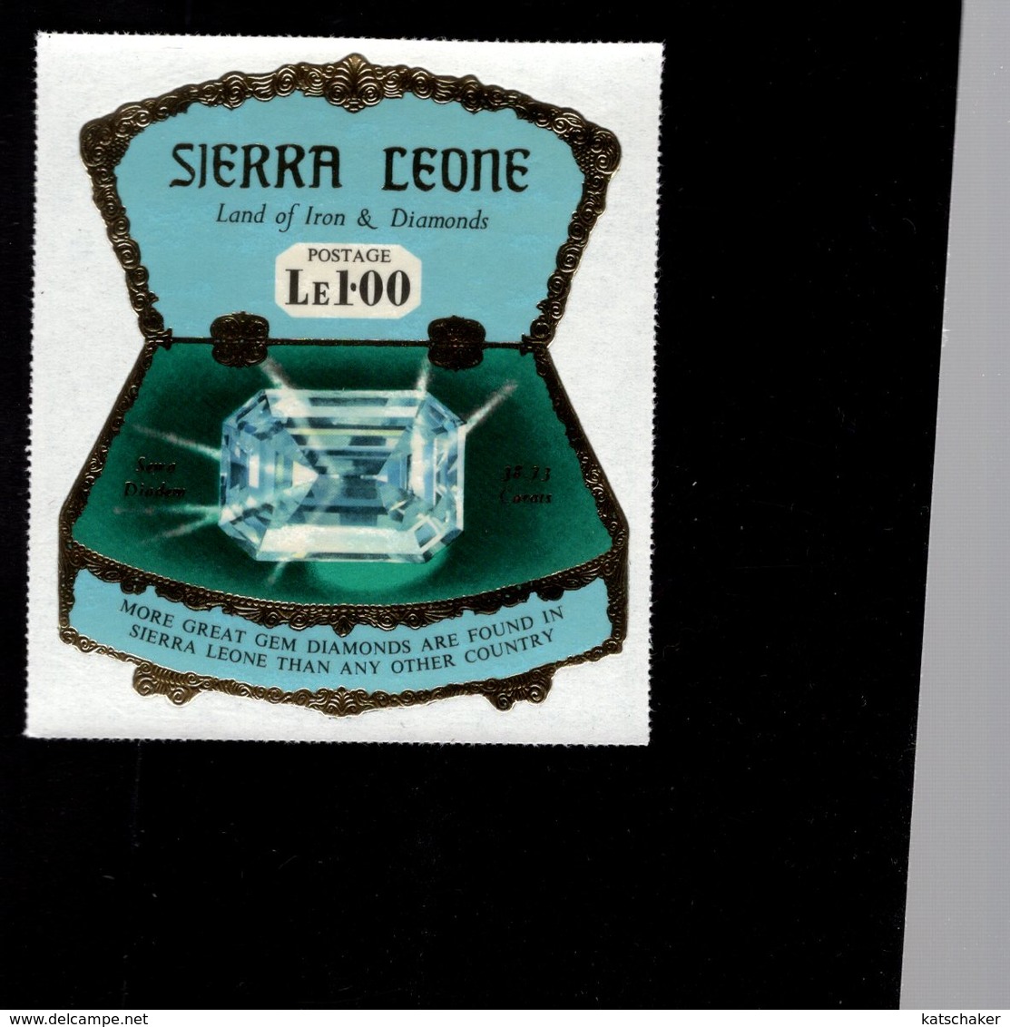 632129569 SIERRA LEONE 1970 ** MNH SCOTT 414 SEWA DAIDEM IN JEWELRY BOX DAIMONDS - Sierra Leone (1961-...)