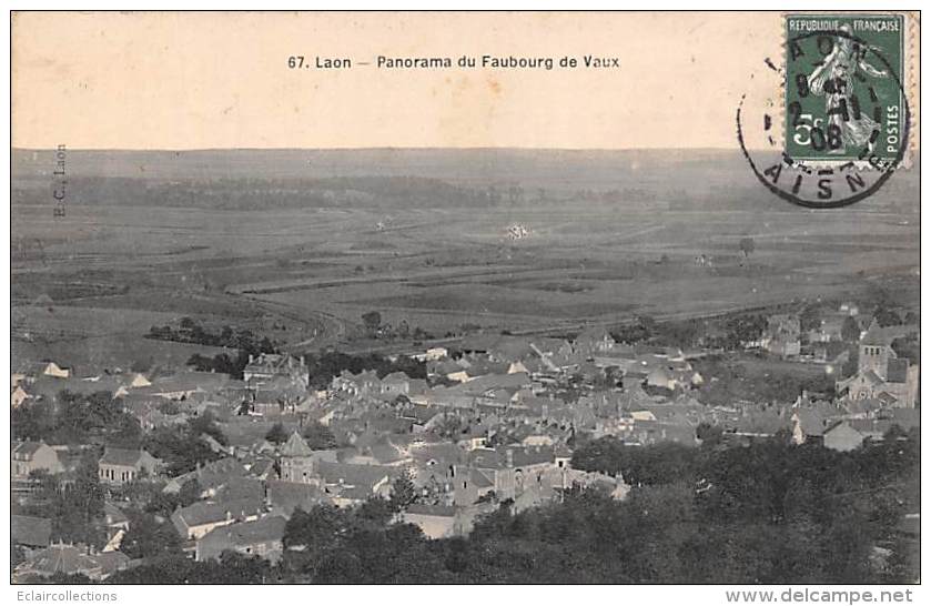 Laon         02      Panorama Du Faubourg De Vaux     ( Voir Scan) - Laon