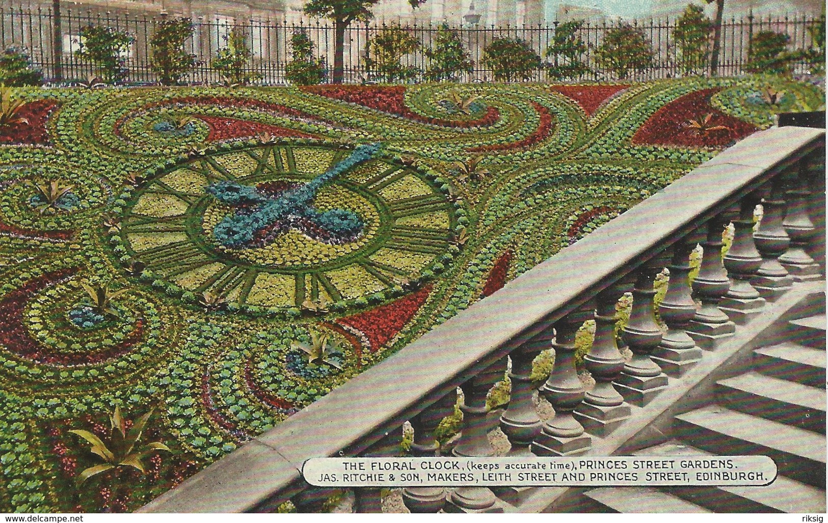 The Floral Clock. Princes Street Gardens Edinburgh.  S-1965 - Other & Unclassified