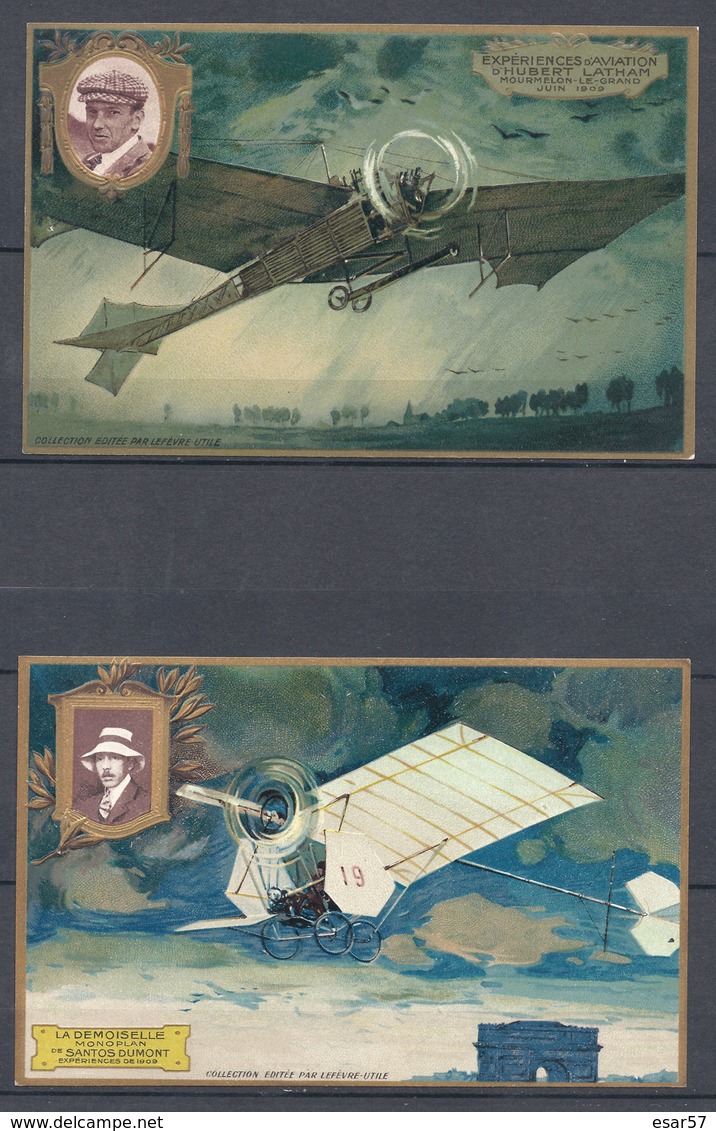 RARE SUPERBE LOT DE 11 CARTES NEUVES Collection "LU" LEFEVRE UTILE - Aviateurs à Ne Pas Manquer - Aviateurs