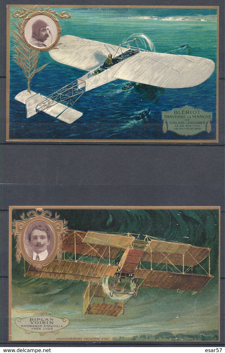 RARE SUPERBE LOT DE 11 CARTES NEUVES Collection "LU" LEFEVRE UTILE - Aviateurs à Ne Pas Manquer - Aviateurs