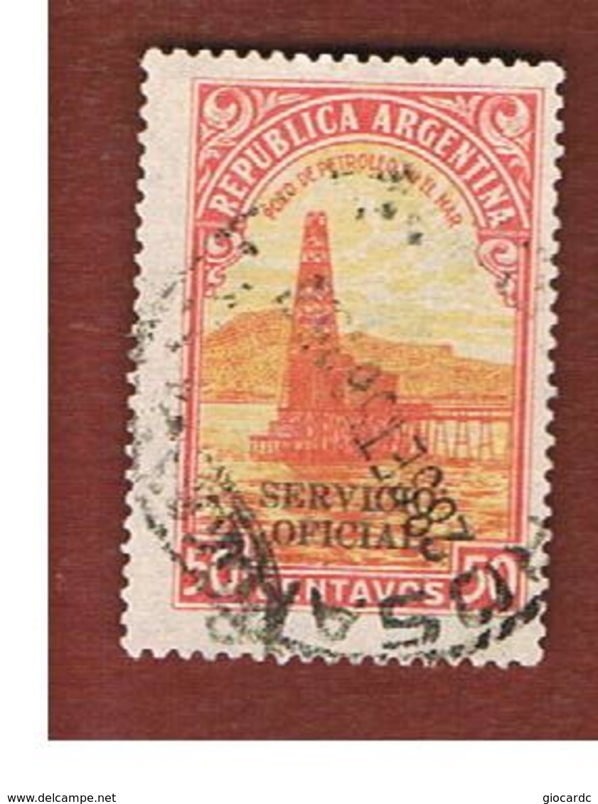 ARGENTINA -  O675 OFFICIAL STAMPS   -  1936 OIL WELL (OVERPRINTED) -    USED ° - Servizio