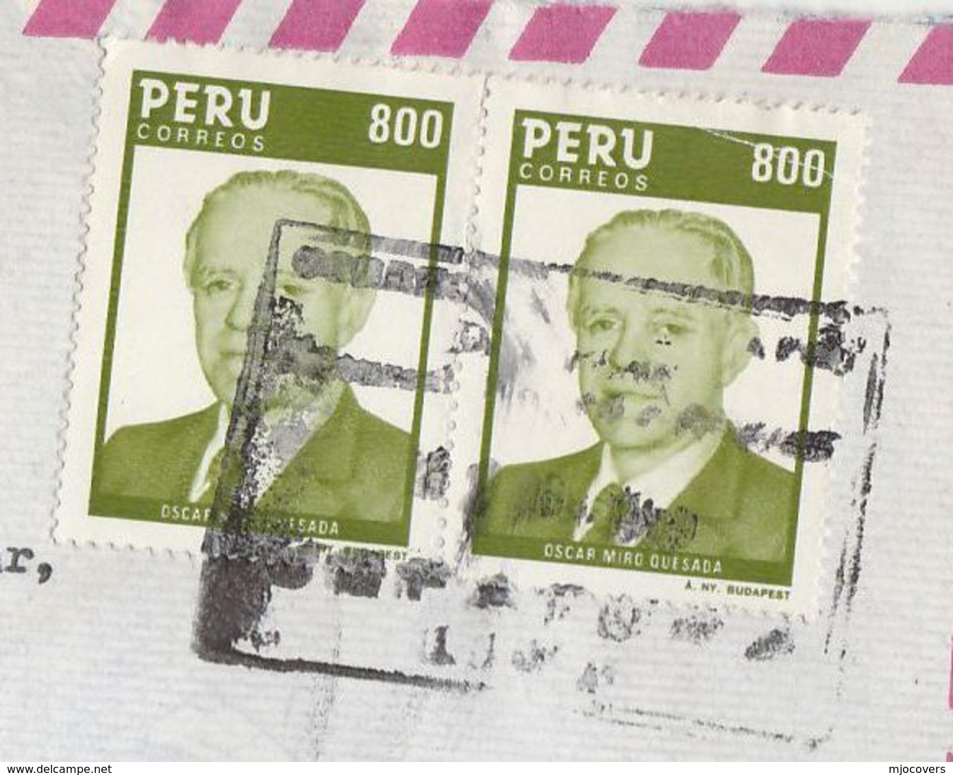 PERU Airmail COVER To Javier Pérez De Cuellar UN SECRETARY GENERAL United Nations Usa - Peru