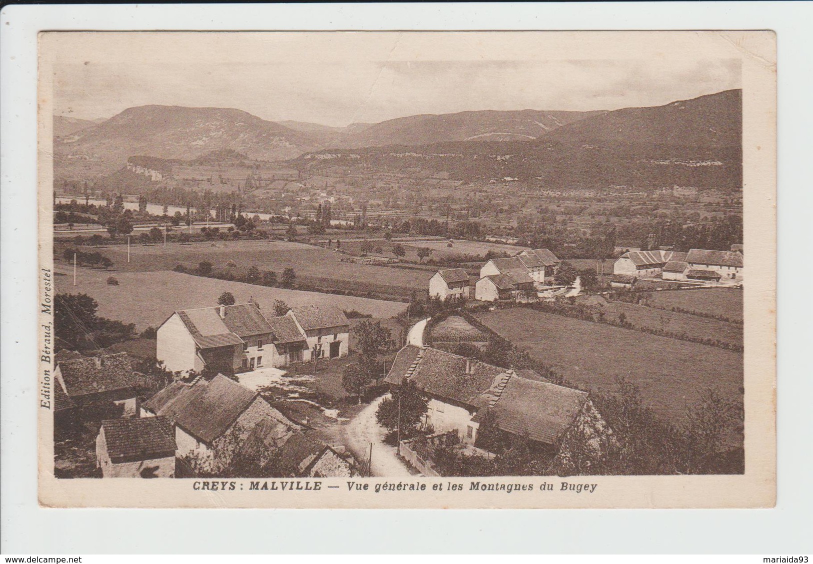 CREYS - ISERE - MALVILLE - VUE GENERALE ET LES MONTAGNES DU BUGEY - Autres & Non Classés