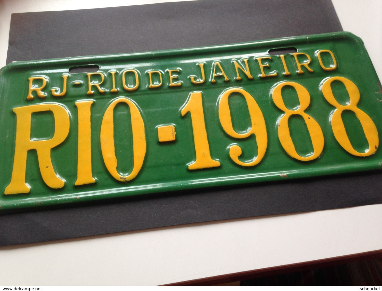 AUTO-NUMMERNSCHILD - RIO DE JANEIRO - 1988 - Autres & Non Classés