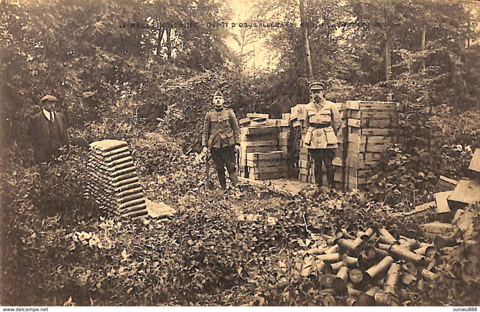 Beffefontaine - Dépôt D'Obus Allemands (animée, Soldats, André Bodson Epicerie, 1928) - Tintigny