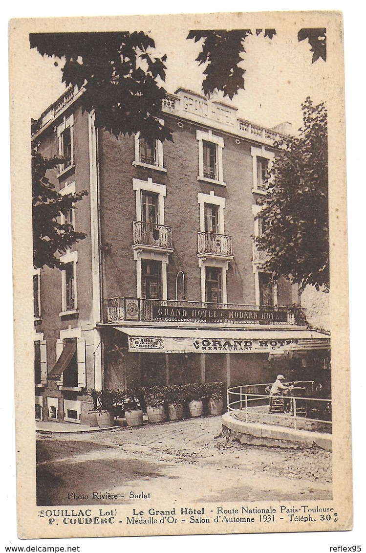 SOUILLAC - Le Grand Hôtel - Route Nationale - P. Couderc - Souillac