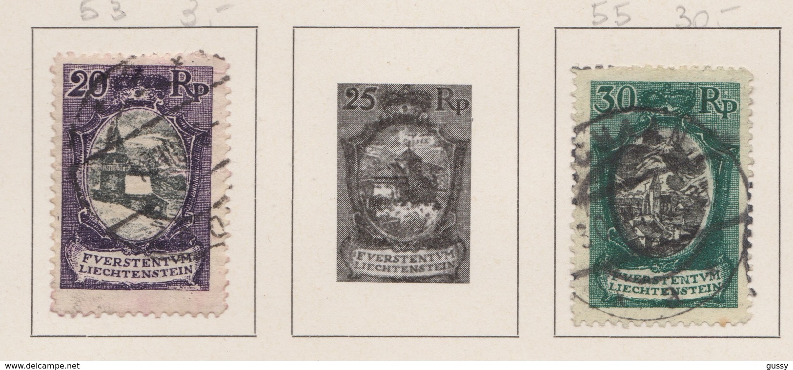 LIECHTENSTEIN 1921:   Timbres Oblitérés,    TTB - Collections