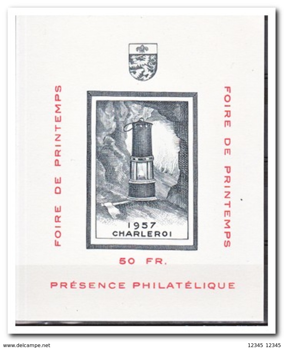 België 1957, Charleroi, Minework - B&W Sheetlets, Courtesu Of The Post  [ZN & GC]