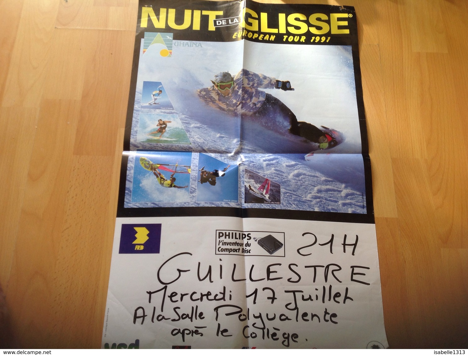 Affiche Nuit De La Glisse Europen Tour 1991 Guillestre - Affiches