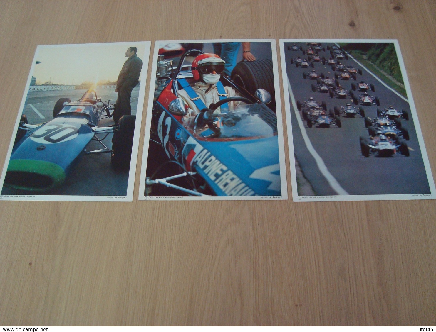 LOT DE 3 FICHES COLLECTION ELF COMPETITION MATRA J.P JABOUILLE - Publicités