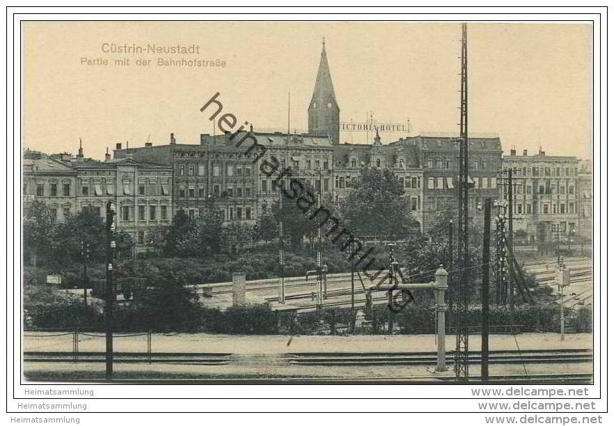 Cüstrin-Neustadt - Partie Mit Der Bahnhofsstrasse - Neumark