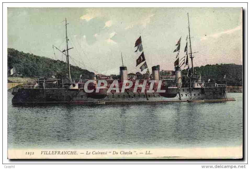 CPA Bateau De Guerre Villefranche Le Cuirasse Du Chayla - Krieg