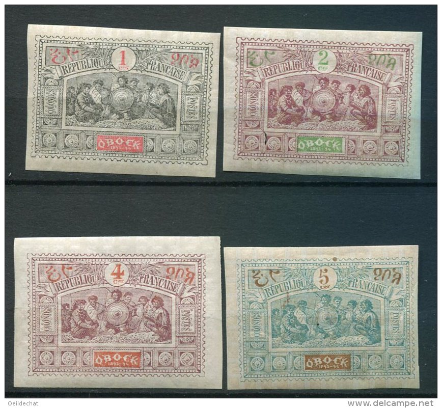 8430  OBOCK N° 47/50 *  Papier Quadrillé. Grandes Marges  1894     TB - Unused Stamps