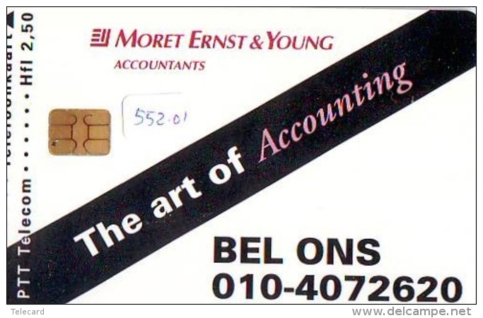 NEDERLAND CHIP TELEFOONKAART CRD 552.01 * MORET ERNST &amp; YOUNG * Telecarte A PUCE PAYS-BAS ONGEBRUIKT MINT - Private