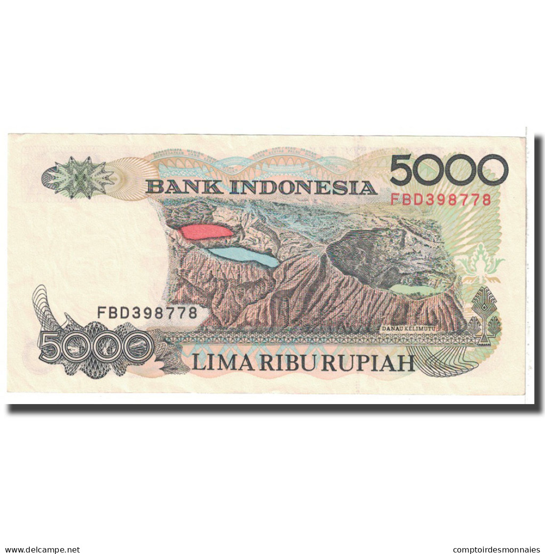 Billet, Indonésie, 5000 Rupiah, 1992, KM:130a, SPL - Indonésie