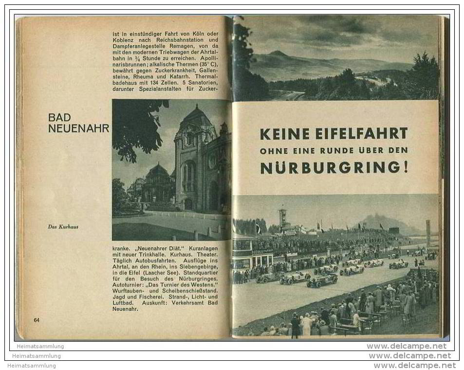 Deutschland - Zum Rhein 1934 - 160 Seiten Mit Unzähligen Abbildungen - Titelbild Signiert Werner - Herausgeber - Reiseprospekte