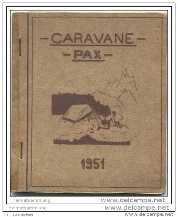Caravane PAX 1951 - Guide Caravane Cycliste Italie-Alpes - 1er Etape Strasbourg-Milan.... 19.07.51 - 20.08.51 - France