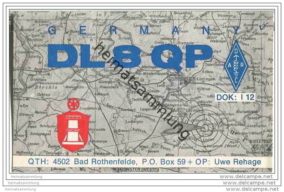 QSL - Funkkarte - DL8QP - Bad Rothenfelde - 1969 - Amateurfunk