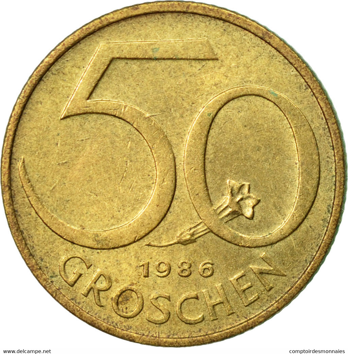 Monnaie, Autriche, 50 Groschen, 1986, TTB, Aluminum-Bronze, KM:2885 - Autriche
