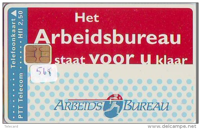 NEDERLAND CHIP TELEFOONKAART CRD 568 * ARBEIDSBUREAU  * Telecarte A PUCE PAYS-BAS ONGEBRUIKT MINT - Privé