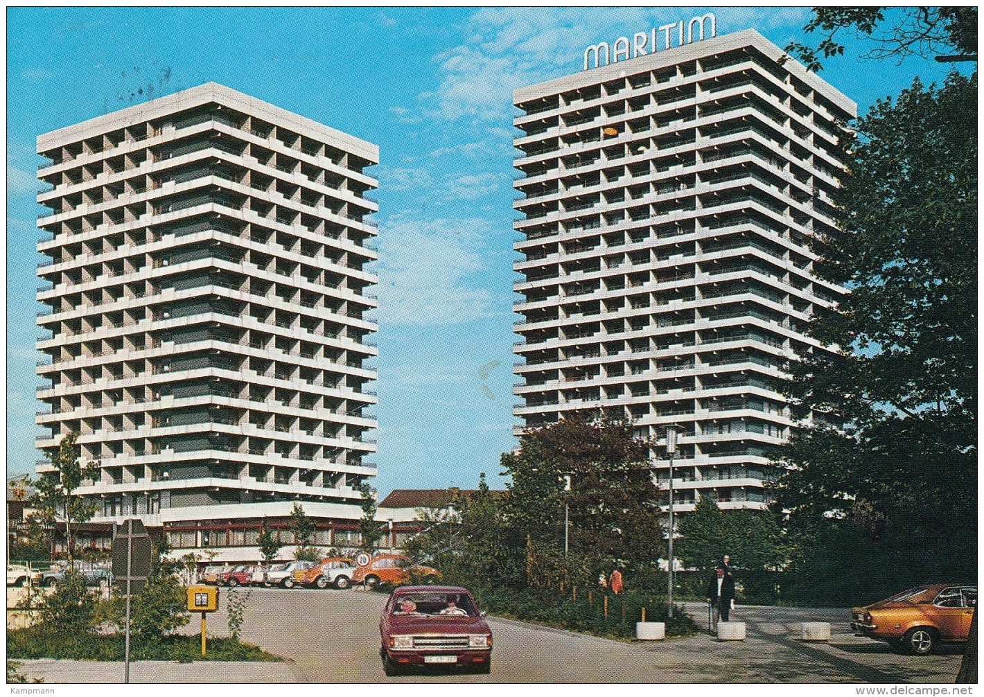 Ford Consul,Opel Manta A,VW Käfer,Gelsenkirchen,Hotel "Maritim",gelaufen - Turismo