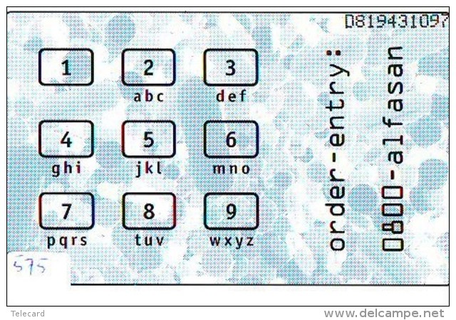 NEDERLAND CHIP TELEFOONKAART CRD 575 * ALFASAN * Telecarte A PUCE PAYS-BAS ONGEBRUIKT MINT - Privé