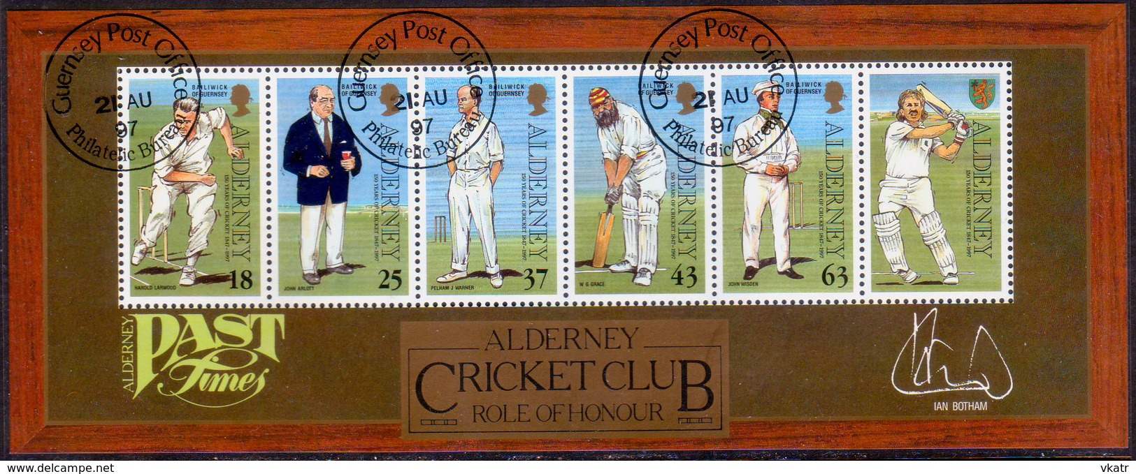 ALDERNEY 1997 SG A96-A101 Compl.set+m/s Used Cricket On Alderney - Alderney