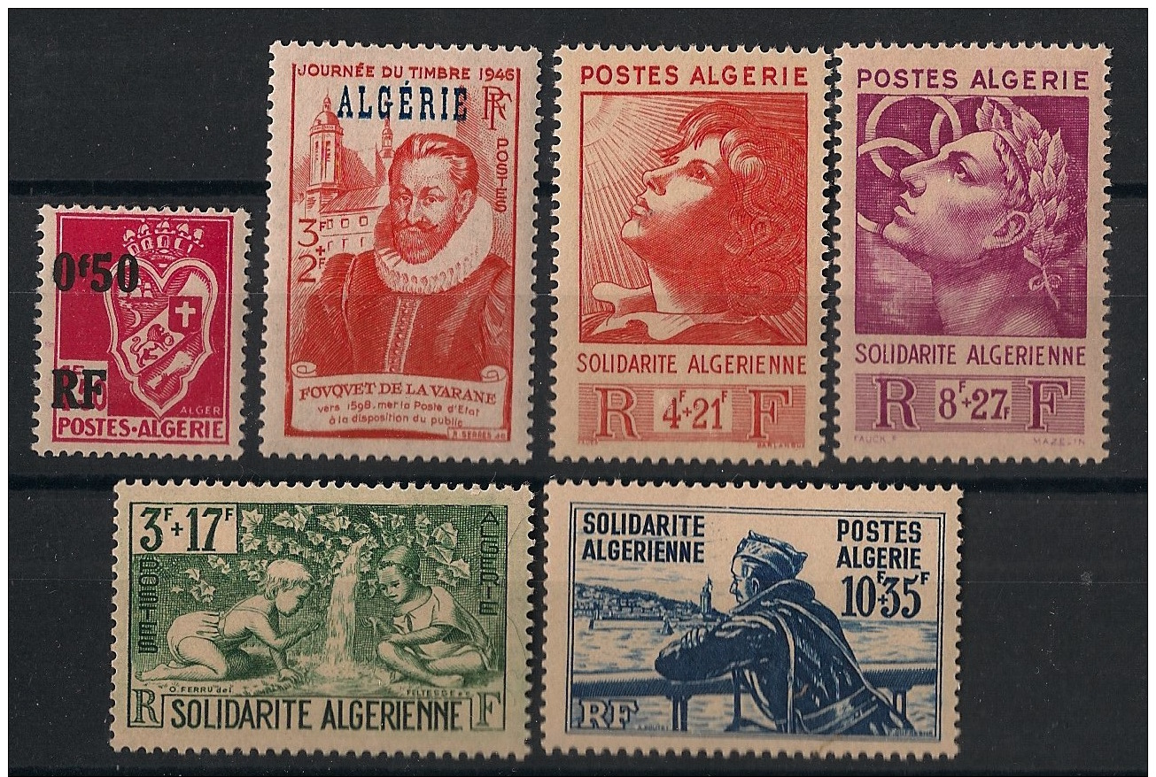 Algérie - Année Complète 1946 - N°Yv. 247 à 252 - Neuf Luxe ** / MNH / Postfrisch - Komplette Jahrgänge