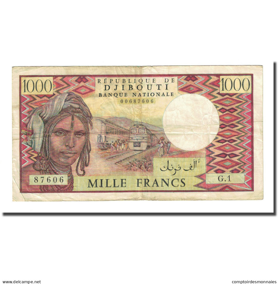 Billet, Djibouti, 1000 Francs, Undated (1979), KM:37a, TTB - Djibouti