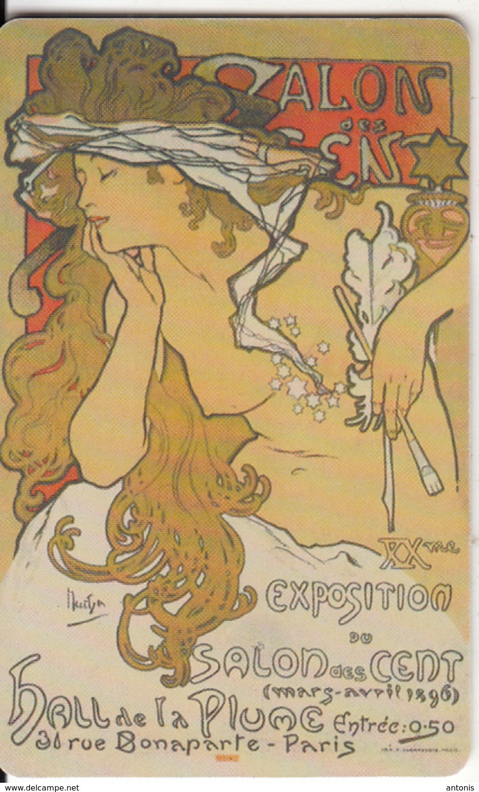 CZECH REPUBLIC(chip) - Mucha Museum/Lithography, 04/99, Used - Tchéquie