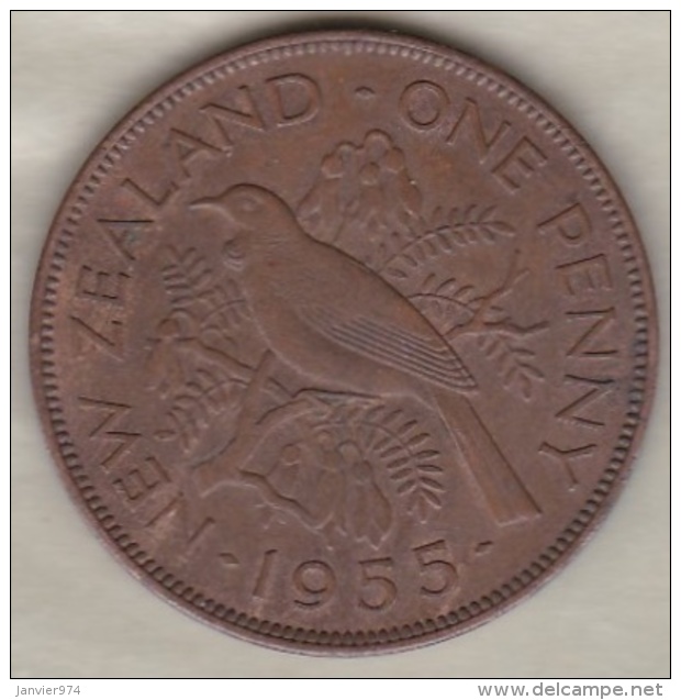 NEW ZEALAND . ONE PENNY  1955. ELIZABETH II - New Zealand