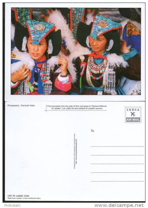 India Traditional Costumes Ladakh Culture Jems & Jewellery Tourism Max Card / View Card # 9331 Inde Indien - Costumes