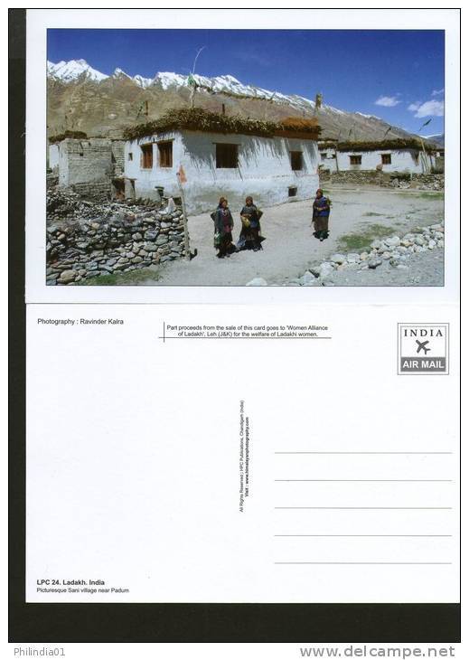 India Traditional House Leh Ladakh Mountain Buddhism Architecture Tourism Max Card / View Card # 9584 Inde Indien - Other & Unclassified