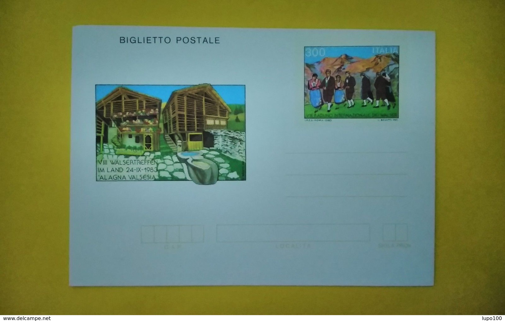 1983 ITALIA BIGLIETTO POSTALE NUOVO MNH** - RADUNO WALSER - Interi Postali