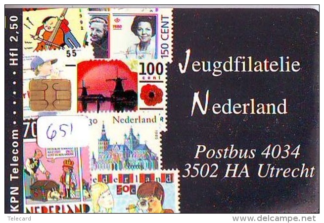 NEDERLAND CHIP TELEFOONKAART CRD 651 * Jeugdfilatelie Nederland * Telecarte A PUCE PAYS-BAS ONGEBRUIKT MINT - Privé