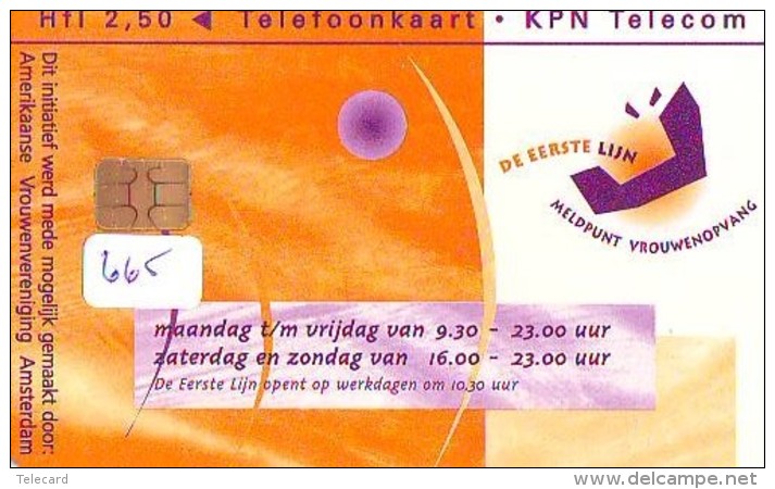 NEDERLAND CHIP TELEFOONKAART CRD 665 * MELDPUNT VROUWENOPVANG * Telecarte A PUCE PAYS-BAS ONGEBRUIKT MINT - Privé