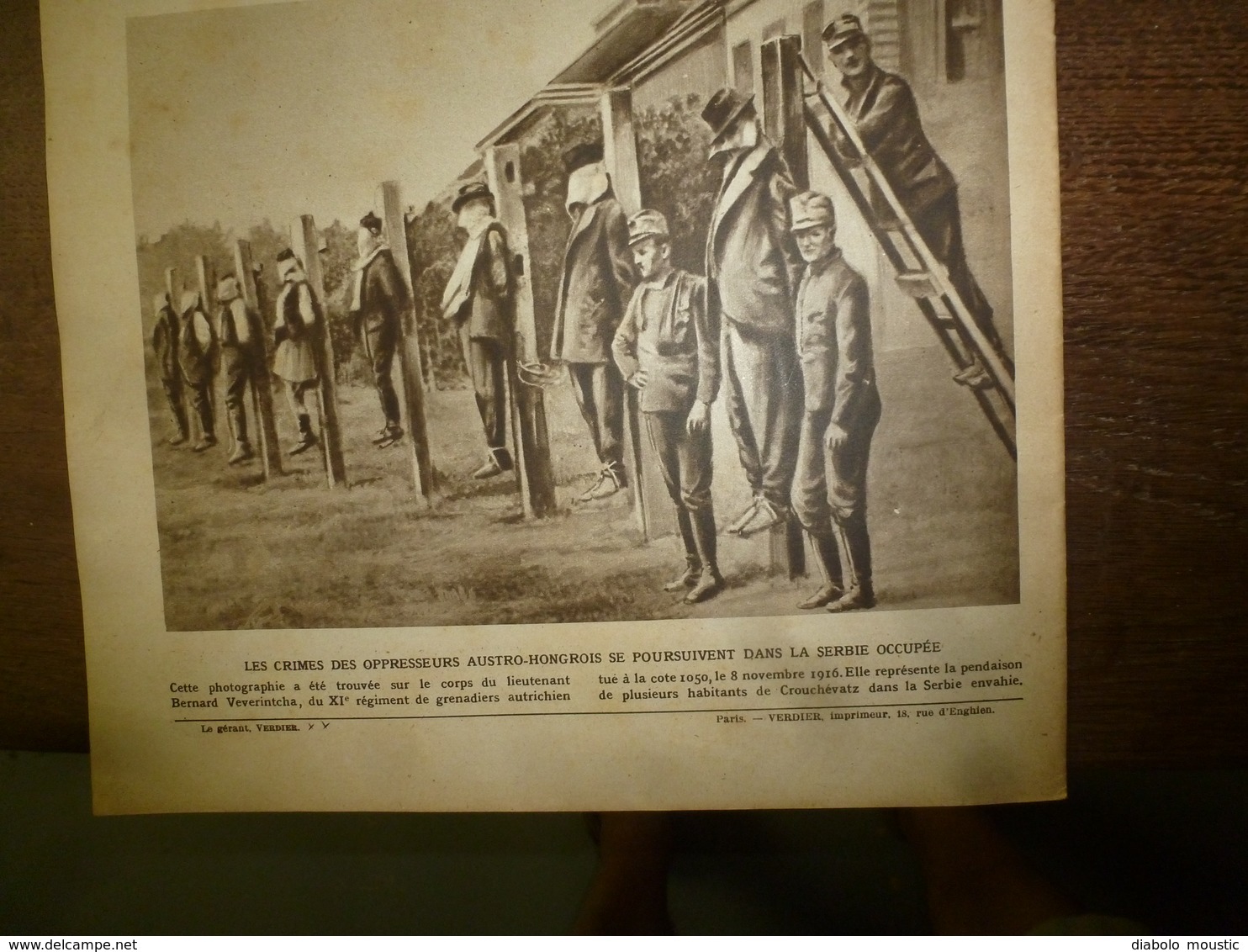 1917 LE MIROIR:Crimes à Crouchévatz (Serbie); Manequins Explosifs;Chauny,Bapaume,Peronne;British-Army;Les Portugais;etc - Francese