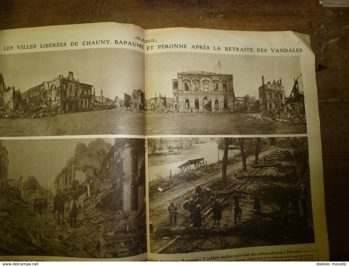 1917 LE MIROIR:Crimes à Crouchévatz (Serbie); Manequins explosifs;Chauny,Bapaume,Peronne;British-Army;Les portugais;etc