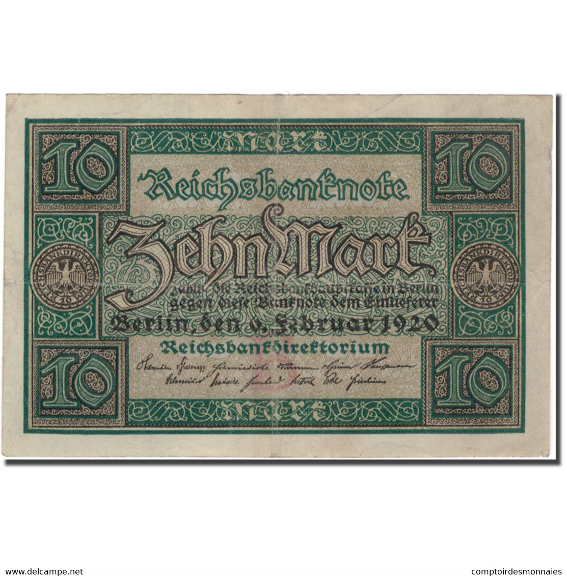 Billet, Allemagne, 10 Mark, 1920-02-06, KM:67a, TB+ - 10 Mark