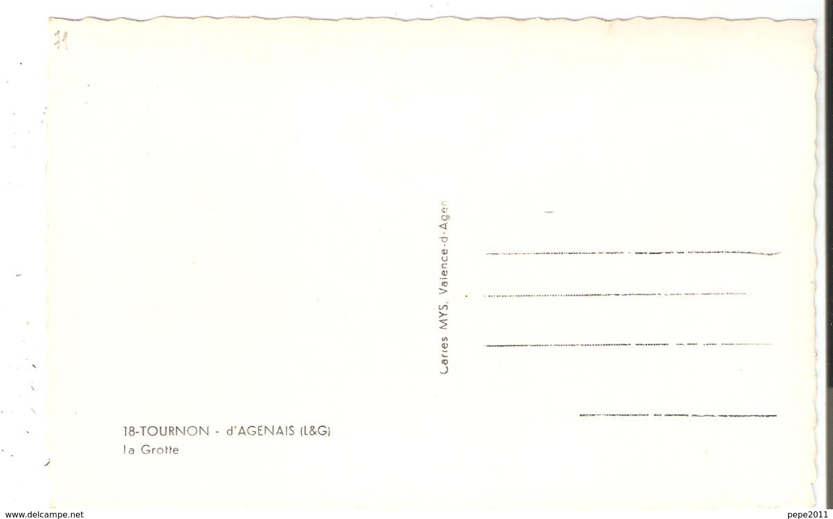 CPA 47 TOURNON D' AGENAIS La Grotte (carte Peu Commune) - Tournon D'Agenais