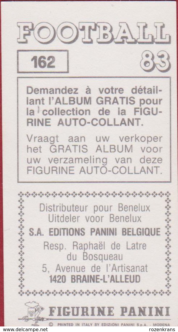 Panini Football 83 Voetbal Belgie Belgique 1983 Sticker Royal Football Club De Liège Liégeois Luik Nr 162 Guy Francois - Sports