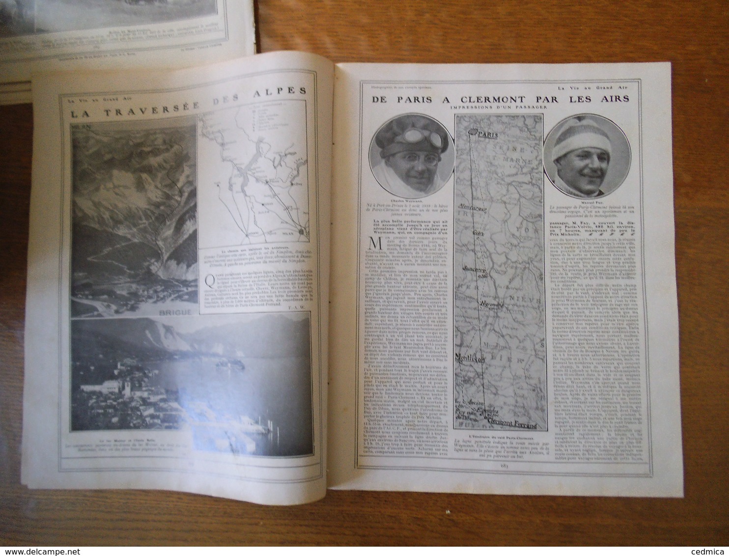 LA VIE AU GRAND AIR N°626 DU 17 SEPTEMBRE 1910 CHAVEZ DESCEND DE SON APPAREIL,DE PARIS A CLERMONT PAR LES AIRS,WEYMANN,L - 1900 - 1949